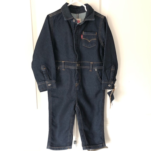 Levi's Kids Denim Bodysuit - Dark Blue - Picture 1 of 7